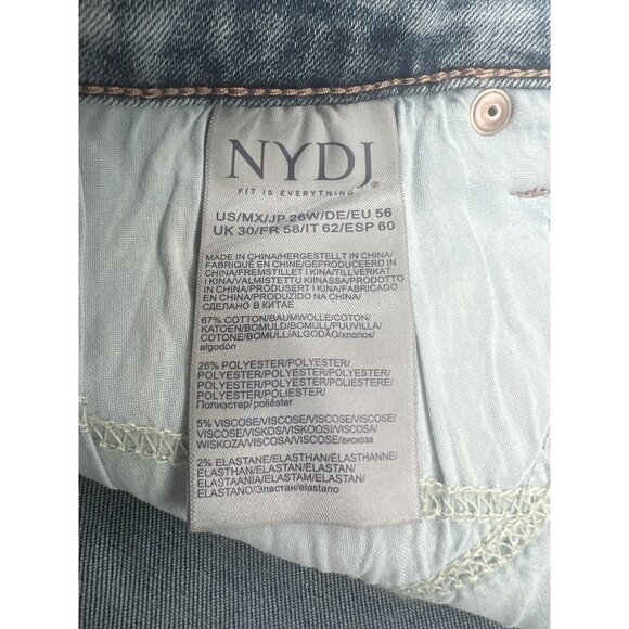 NYDJ Womens Teresa Wide Leg Ank Contour Skylar Light Wash Denim Jeans Size 26W - Picture 11 of 16